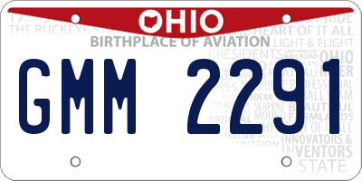 OH license plate GMM2291