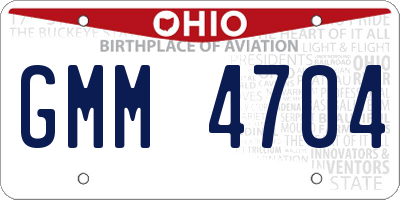 OH license plate GMM4704
