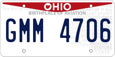 OH license plate GMM4706