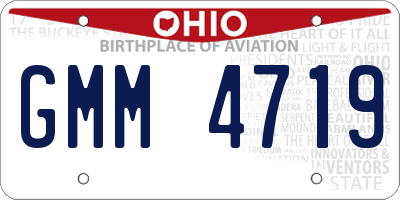OH license plate GMM4719