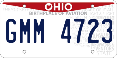 OH license plate GMM4723