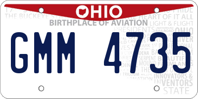 OH license plate GMM4735