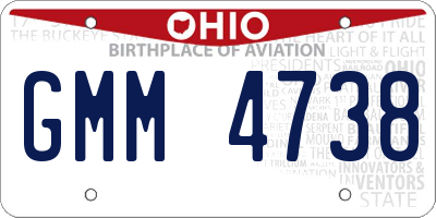 OH license plate GMM4738