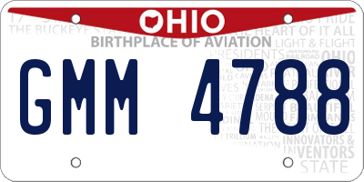 OH license plate GMM4788