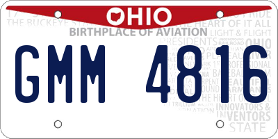 OH license plate GMM4816