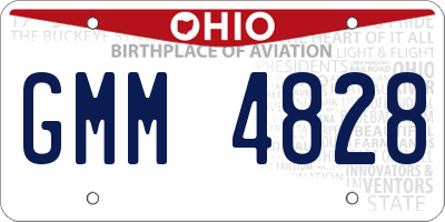 OH license plate GMM4828