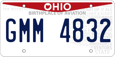 OH license plate GMM4832
