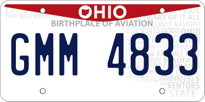 OH license plate GMM4833
