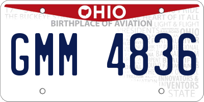 OH license plate GMM4836
