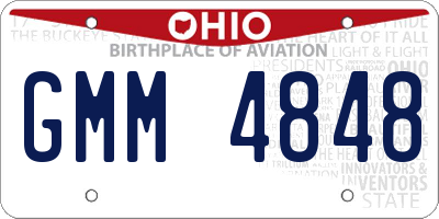 OH license plate GMM4848