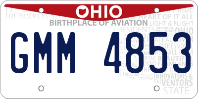 OH license plate GMM4853