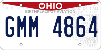 OH license plate GMM4864