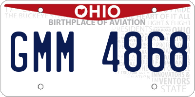 OH license plate GMM4868