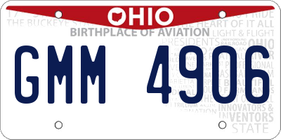 OH license plate GMM4906