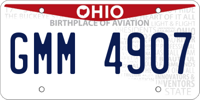 OH license plate GMM4907