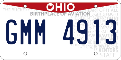 OH license plate GMM4913