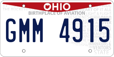 OH license plate GMM4915