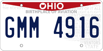OH license plate GMM4916