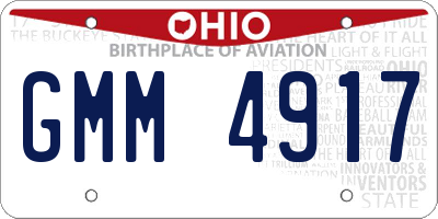 OH license plate GMM4917