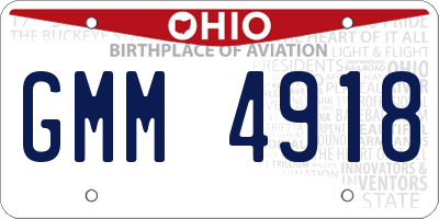 OH license plate GMM4918