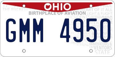 OH license plate GMM4950