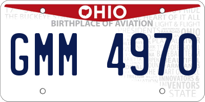 OH license plate GMM4970