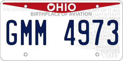 OH license plate GMM4973
