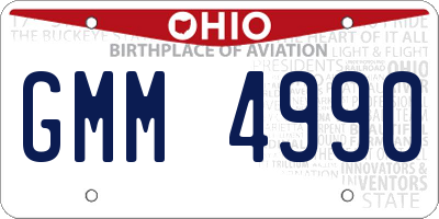 OH license plate GMM4990