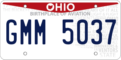 OH license plate GMM5037