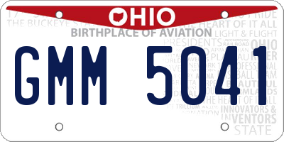 OH license plate GMM5041