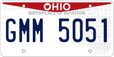 OH license plate GMM5051