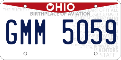 OH license plate GMM5059