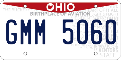OH license plate GMM5060