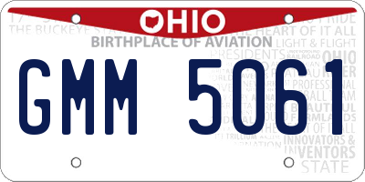 OH license plate GMM5061