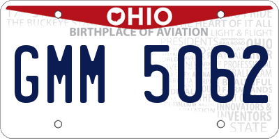 OH license plate GMM5062
