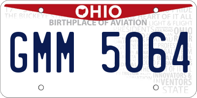 OH license plate GMM5064