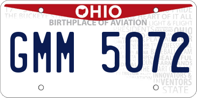 OH license plate GMM5072