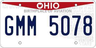 OH license plate GMM5078