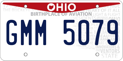 OH license plate GMM5079