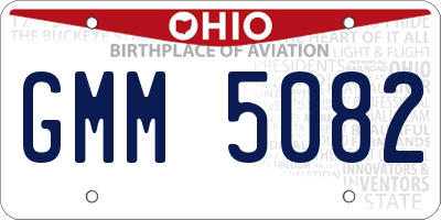 OH license plate GMM5082
