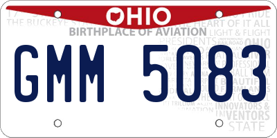 OH license plate GMM5083