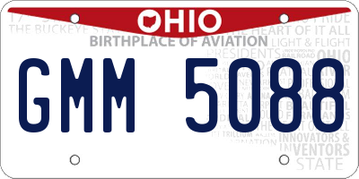 OH license plate GMM5088