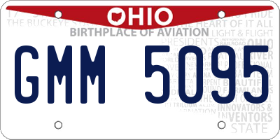 OH license plate GMM5095