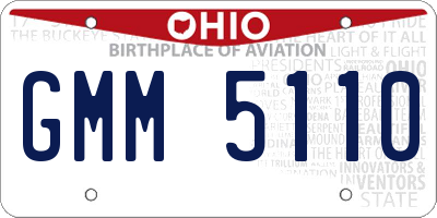 OH license plate GMM5110