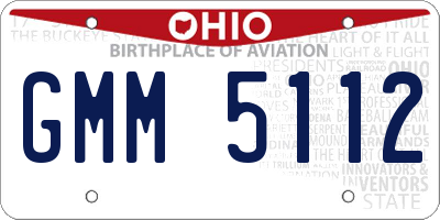 OH license plate GMM5112