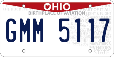 OH license plate GMM5117