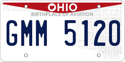 OH license plate GMM5120