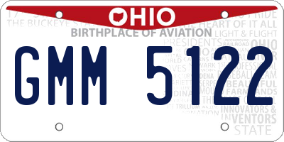 OH license plate GMM5122