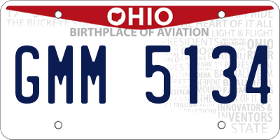 OH license plate GMM5134