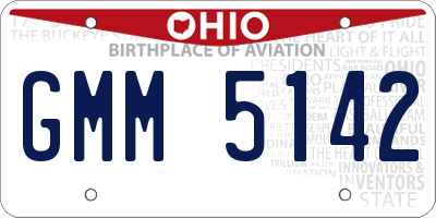 OH license plate GMM5142